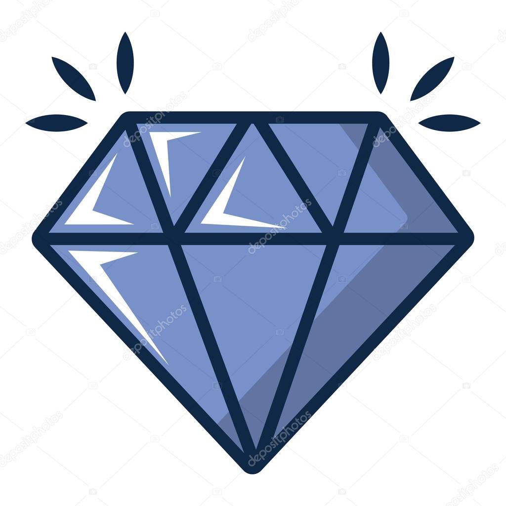Crystal icon, cartoon style