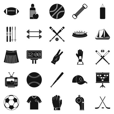 Eğitimli kişi Icons set, basit tarzı