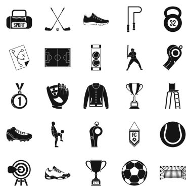 Atlet Icons set, basit tarzı