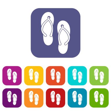 Plaj tanga Icons set