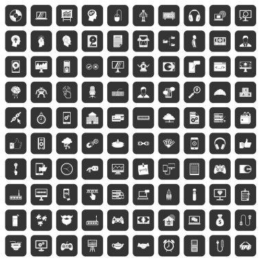 siyah 100 programcısı Icons set
