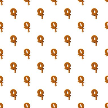 Harf Q karamel desen üzerinden