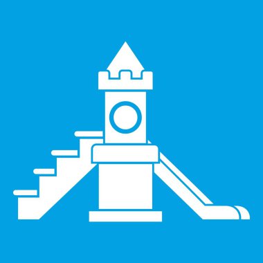 Kaymak, çocuklar Bahçesi ekipman simgesi beyaz