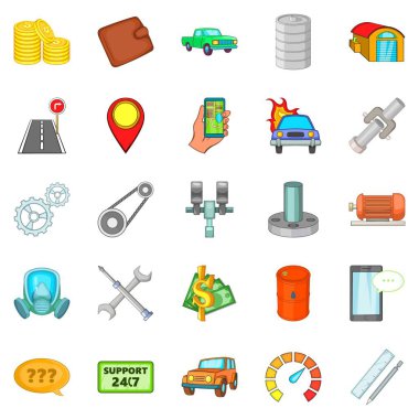 Yenileme Icons set, karikatür tarzı