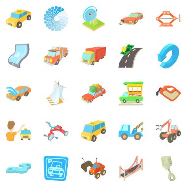 Hizmeti simgelerini ayarla, tarzı çizgi film