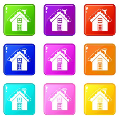 Küçük karlı cottage 9 ayarla