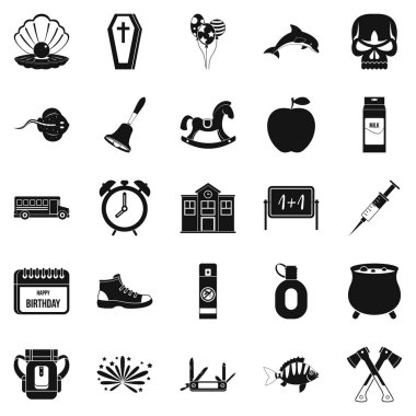 Sonbahar Icons set, basit tarzı