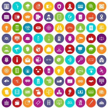 100 güvenlik simgeleri renk ayarla