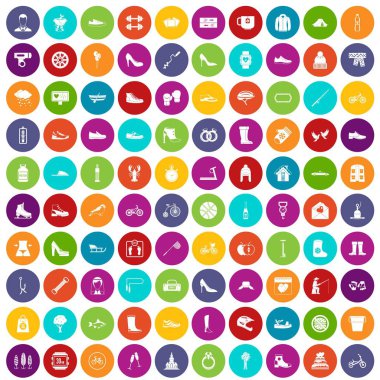 100 Ayakkabı simgeler renk ayarla