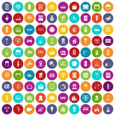 100 akıllı ev simgeler renk ayarla