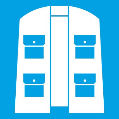 Avcı yeleği simgesi beyaz