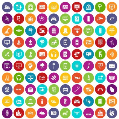 renk 100 Yazılım Icons set