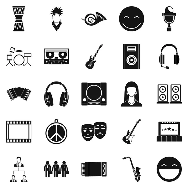Conjunto de iconos de voz, estilo simple — Vector de stock