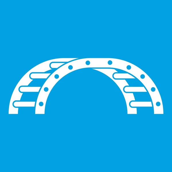 Escaliers montants sur une icône de terrain de jeu blanc — Image vectorielle