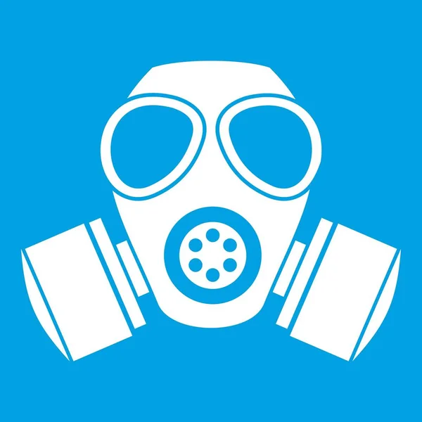化学防毒面具图标白色 — 图库矢量图片