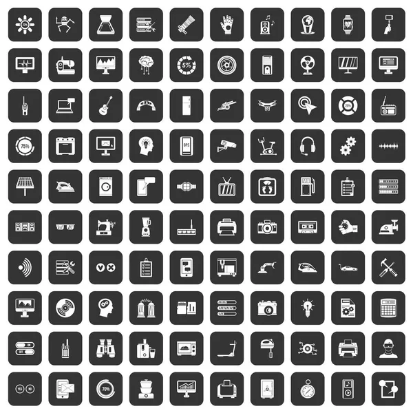 siyah 100 ayarları Icons set