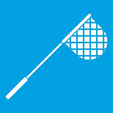 Balık tutma net simgesi beyaz