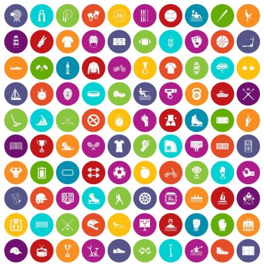 100 spor takım simgeler renk ayarla