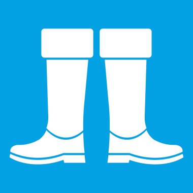 Lastik çizmeler beyaz simge