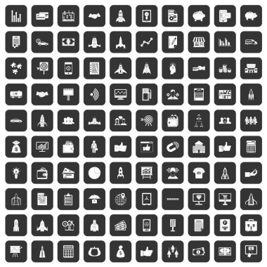 100 başlangıç simgeleri siyah ayarla