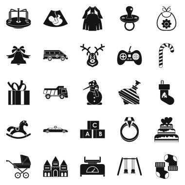 Oyuncak Icons set, basit tarzı