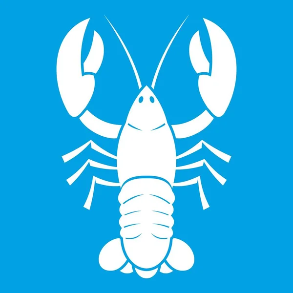 Ícone de lagosta branco — Vetor de Stock