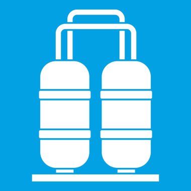 Petrol rafineri tesisi simgesi beyaz