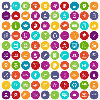 100 destek simgeler renk ayarla