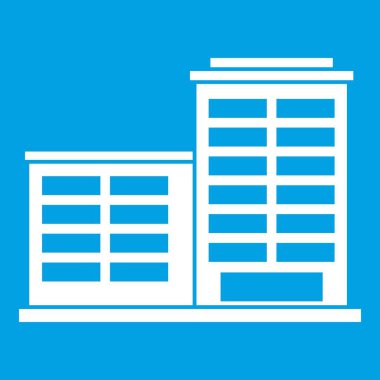 Simgesi Beyaz Bina Fabrika üretim