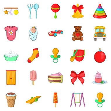 Evlat simgeler ayarla, tarzı çizgi film