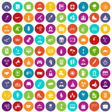 100 takım bina simgeler renk ayarla