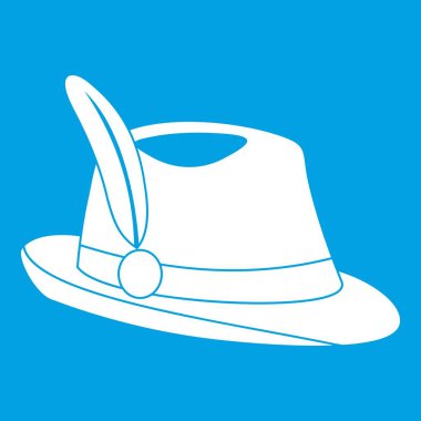 İrlandalı şapka simgesi beyaz