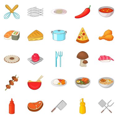 Fırın Icons set, karikatür tarzı