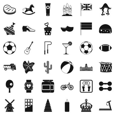 Topu Icons set, basit tarzı