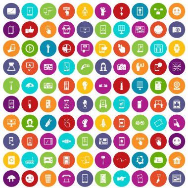 100 dokunmatik ekran simgeleri renk ayarla