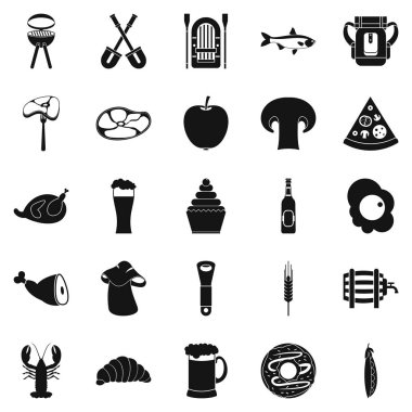 Hazır et Icons set, basit tarzı