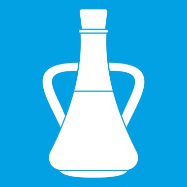 Şişe zeytinyağı simgesi beyaz ile