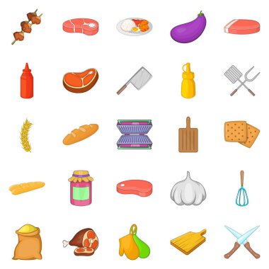 Kebap Icons set, karikatür tarzı