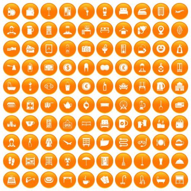 Turuncu 100 Inn Icons set