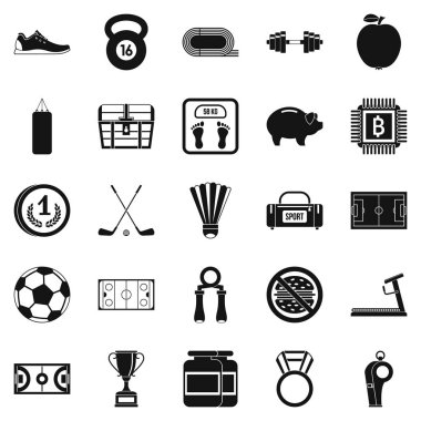 Hafta sonu Icons set, basit tarzı