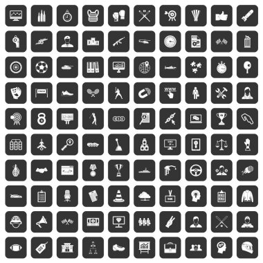 siyah 100 zafer Icons set