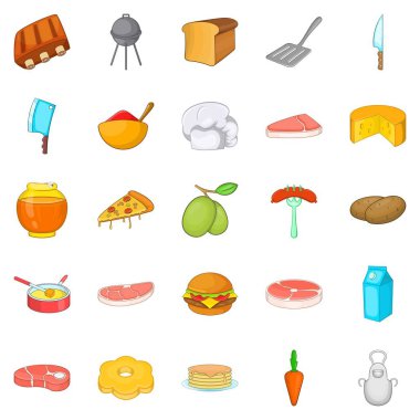 Et Icons set, karikatür tarzı