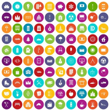 100 villa simgeler renk ayarla