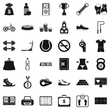 Basketbol puan edinildi simgeler kümesi, basit tarzı