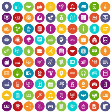 100 web geliştirme simgeler renk ayarla