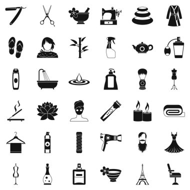 Kozmetik Icons set, basit tarzı