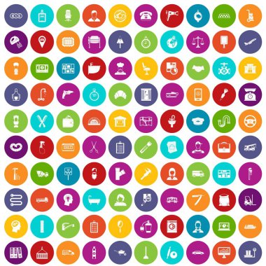 100 iş simgeleri renk ayarla