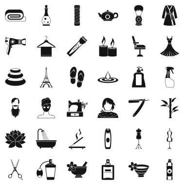 Kozmetik simgeler kümesi, basit tarzı