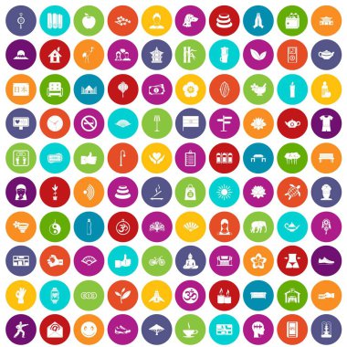 100 yoga studio simgeler renk ayarla