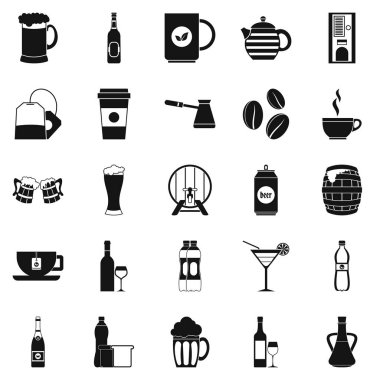 Bira Icons set, basit tarzı